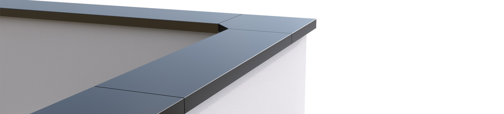 Aluminium - Mauerabdeckung im Set